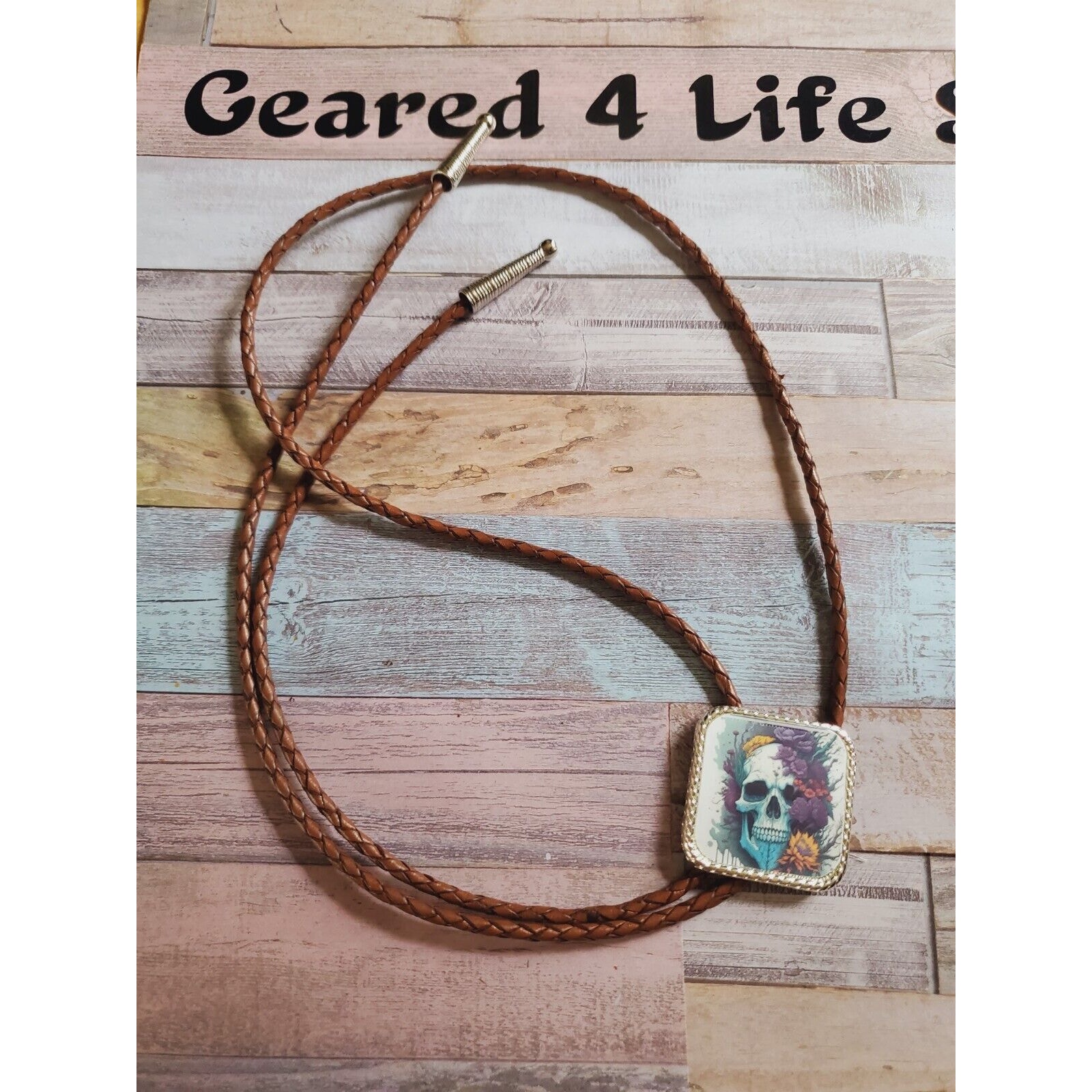Handmade Skull Woman Concho Unisex Bolo - Bolo Tie - Skull Necklace - Choker